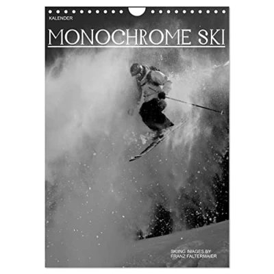 Abbildung von Monochrome Ski (Wandkalender 2025 DIN A4 hoch), CALVENDO Monatskalender