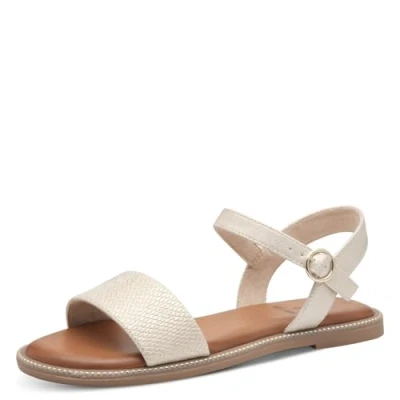 Abbildung von s.Oliver Riemensandalette, Damen, Größe: 38, Champagne snak Schuhe