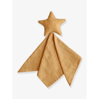 Abbildung von mushie Schnuffeltuch Stern Design Schmusetücher, Ideal zum Schlafen und Spielen Sicherheitsdecke für Jungen Mädchen (Fall Yellow)