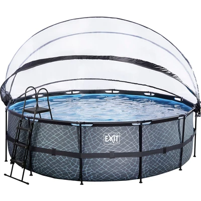 Abbildung von EXIT Pool mit Abdeckung, Wärmepumpe ø450cm Stone