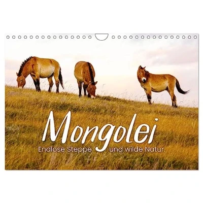 Abbildung von Mongolei Endlose Steppe und wilde Natur. (Wandkalender 2025 DIN A4 quer), CALVENDO Monatskalender