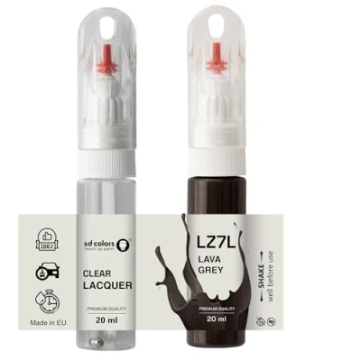 Abbildung von SD COLORS Lavagrau LZ7L Ausbesserungsfarbe, 20 ML, praktischer Pinsel für Kratzer, Reparatur (Farbe + Lack)