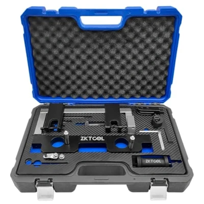 Abbildung von ZKTOOL Motortuning Tool und Werkzeug zum Nockenwellen verriegelung kompatibel mit BMW N20 N26 Motor, Wechseln des Zahnriemens, Schwungradhalter 7676 Öldichtungs Reparatur Set