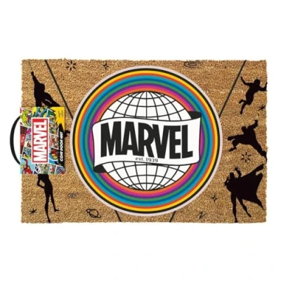 Abbildung von Marvel Fußmatte, (energetisiertes Design) Außen und Innenfußmatte, 40 cm x 60 cm, Geschenke für Männer, Frauen Offizieller Merchandise Artikel