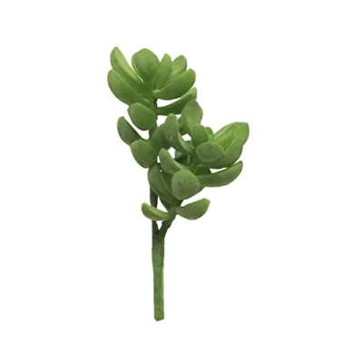 Abbildung von artplants.de Künstliche Sukkulente Geldbaum MUNING, Steckstab, grün, 14 cm Sukkulent künstlich
