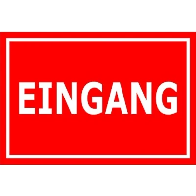 Abbildung von Melis Folienwerkstatt Schild Eingang 45x30cm Bohrlöcher 3mm Hartschaum S00085 095 D 20 VAR