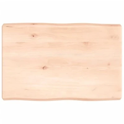 Abbildung von vidaXL Tischplatte, Holzplatte für Tisch Esstisch Couchtisch, Massivholzplatte Handgefertigt mit Baumkante, Ersatztischplatte, 60x40x(2 6) cm Massivholz Unbehandelt