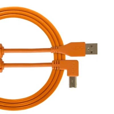 Abbildung von UDG GEAR Kabel USB 2.0 (A B) abgewinkelt orange 1 m Audio optimiertes Ultimate Audiokabel für DJs und Produzenten zur Maximierung ihrer Leistung