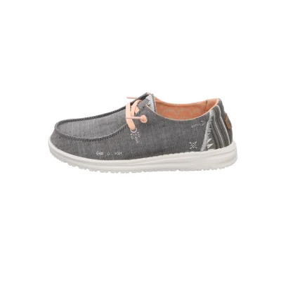 Abbildung von Heydude Wendy BOHO Sportlicher Schnürer, Damen, Größe: 36, Grey Textil
