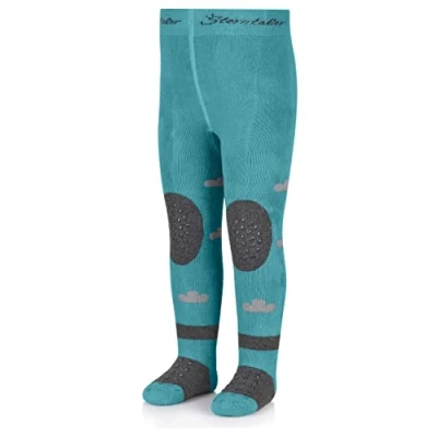Abbildung von Sterntaler Baby Jungen Hubschrauber Strumpfhose Babystrumpfhose mit Motiv und Anti Rutsch Noppen dunkeltürkis, 74