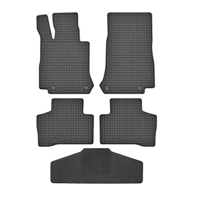 Abbildung von Fußmatten Vorne, Hinten + Tunnel Matte 5er Set für Mercedes Benz GLC X253 C253 ab 2015 Gummi Gumimatten
