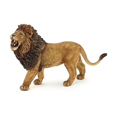 Abbildung von Papo Handbemalt Figuren Wildtiere Der Welt Brüllender Löwe 50157 Sammelbar für Kinder Geeignet Jungen und Mädchen Ab 3 Jahren
