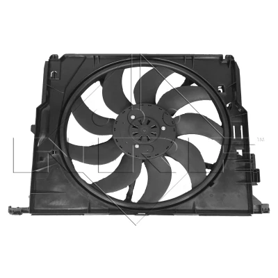 Abbildung von NRF 47739 Lüfter 494 12 850 mit Kühlerlüfterrahmen (Zarge), bürstenloser Motor BMW: 5 Touring, 7, GT