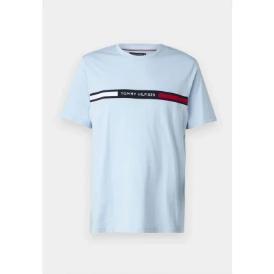 Abbildung von Tommy Hilfiger Insert TEE Tshirt basic, Herren, Größe: Small, Breezy blue