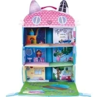 Abbildung von Gabby&#039;&#039;s Dollhouse: Puppenhaus mit 3 Figuren und Lift aus Plüsch, Spielgebäude