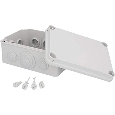 Abbildung von UNITEC Aufputz Abzweigkasten, Abzweigdose, Installationsgehäuse, 130x176x76 mm, Spritzwasser und Staubschutz nach IP 65, schraubbarer Deckel