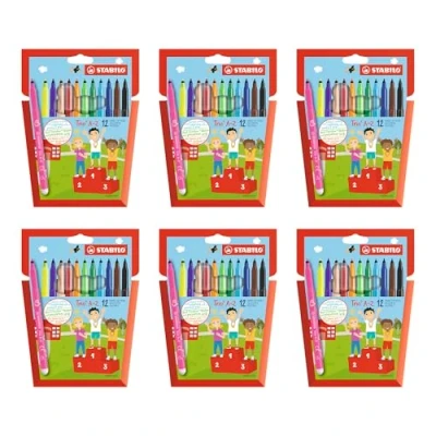 Abbildung von STABILO Filzstift Trio A Z 6x 12er Pack mit 12 verschiedenen Farben