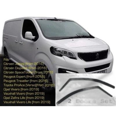 Abbildung von 2X Windabweiser kompatibel mit Citroen Jumpy SpaceTourer Peugeot Expert Traveller