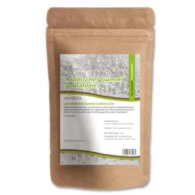 Abbildung von Mynatura Arabisches Gummi gemahlen I Bindemittel Pflanzliches Produkt Kochen Naturkosmetik Pflanzlicher Zusatzstoff Im Beutel 1000g