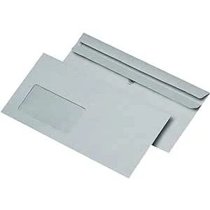 Abbildung von Mailmedia Briefumschlag 30005366 DL selbstklebend mit Fenster grau 100