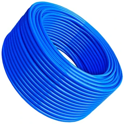 Abbildung von 1 Meter oder Wunschlänge PU Schlauch blau mit 6mm Außendurchmesser Polyurethan Meterware Pneumatik Druck Luft Benzin Öl Rohr PUN