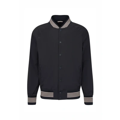 Abbildung von bugatti MIT Collegekragen Bomberjacke, Herren, Größe: XL, Marine
