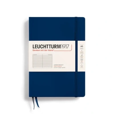Abbildung von LEUCHTTURM1917 342922 Notizbuch Medium (A5), Hardcover, 251 nummerierte Seiten, Marine, liniert