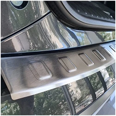 Abbildung von tuning art BL1018 Ladekantenschutz mit Abkantung passend für Hyundai Tucson 3, Farbe:Silber
