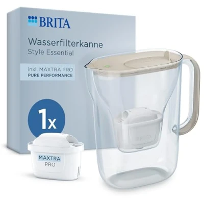 Abbildung von BRITA Wasserfilter Kanne Style Essential sand (2,4l) inkl. 1x MAXTRA PRO Pure Peformance