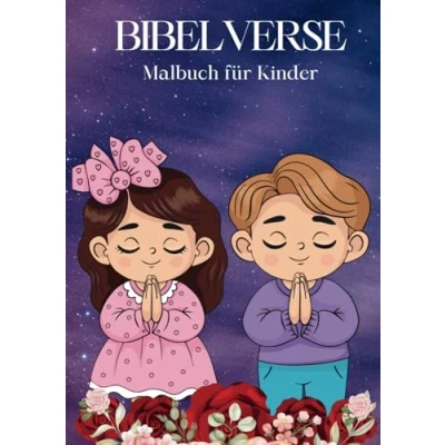 Abbildung von Bibelverse Malbuch für Kinder: 40 Schöne Verse aus dem Evangelium des Lukas, Johannes, Matthäus und Markus
