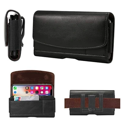 Abbildung von N/A Ledertasche mit Gürtelclip für iPhone 11 Pro/XS/X, Gürteltasche Samsung Galaxy S10e/S9/S8/S7/S6 Edge/S6.