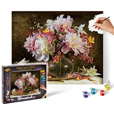 Abbildung von Schipper Malen nach Zahlen Meisterklasse Premium Blumenstrauß mit Kirschen, Made in Germany