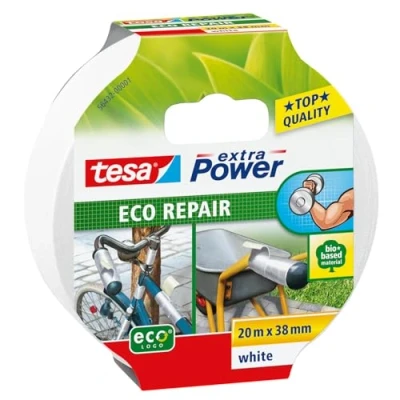 Abbildung von 8 x Tesa Gewebeband Extra Power Universal ecoLogo 38mmx20m weiß