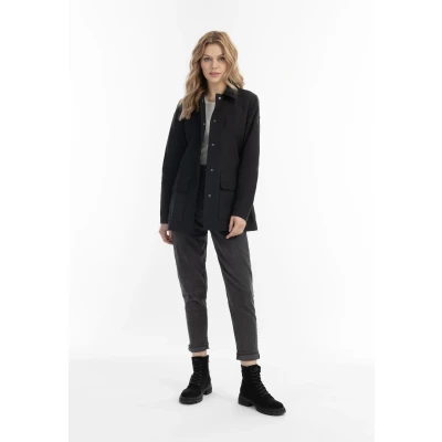 Abbildung von DREIMASTER Vintage leichte Baumwolljacke für Damen M / Schwarz 68% Baumwolle 26% Polyester 6% Nylon