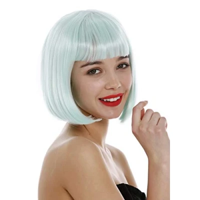 Abbildung von WIG ME UP 7803 T5507 Perücke Damen kurz Bob Pony glatt Grün Hellgrün