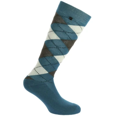 Abbildung von EQUITHÈME Reitsocken Argyle Ecru Blau 35 38