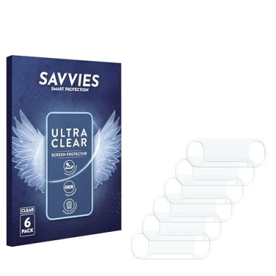 Abbildung von Savvies 6 Stück Schutzfolie für Sony Playstation PS Vita Slim (Rückseite) Displayschutz Folie Ultra Transparent