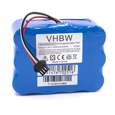 Abbildung von vhbw Akku Ersatz für Klarstein NS3000D03X3, YX NI MH 022144 TN Home Cleaner Heimroboter Blau (3000 mAh, 14,4 V, NiMH)