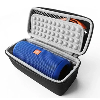 Abbildung von Fututech Aufbewahrungstasche für JBL Flip 5/4/3, Bose SoundLink Mini Logitech Boom EU, Schutzhülle, Transporttasche, Bluetooth Lautsprecher, langlebig, stoßfest (graues Futter)