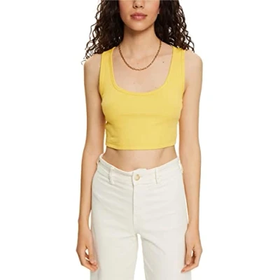 Abbildung von edc by ESPRIT Damen T Shirt 072cc1k301, 750/Yellow, XL