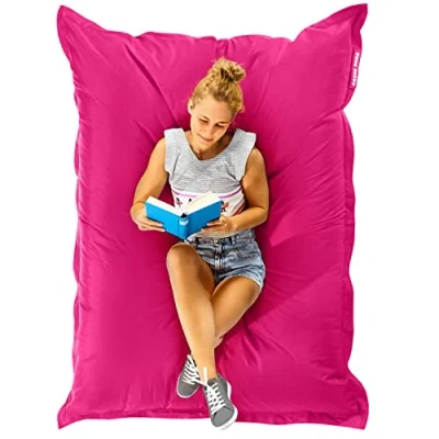 Abbildung von Green Bean Sitzsack Square (XXL Riesensitzsack 140x180cm 380 Liter Kinder &amp; Erwachsene Bag EPS Perlen Füllung, Groß Draußen Outdoor Liegekissen), Waschbar Wetterfest Lounge Sitzkissen Bodenkissen