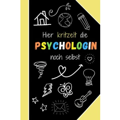 Abbildung von Hier kritzelt die Psychologin noch selbst: Notizbuch A5 als Geschenk für lustige Psychologie Geschenke zum ( Danke sagen, Geburtstag oder Weihnachten) 120 Seiten