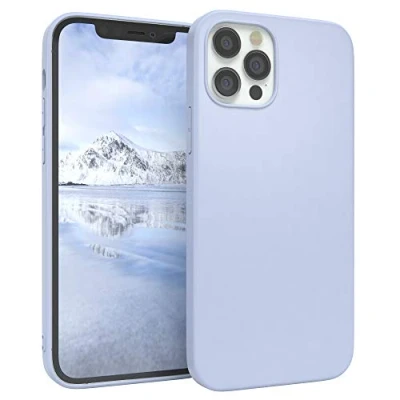 Abbildung von EAZY CASE Handyhülle Silikon mit Kameraschutz kompatibel iPhone 12/12 Pro in Himmelblau Blau, Ultra dünn, Slimcover, Silikonhülle, Hülle, Softcase, Backcover