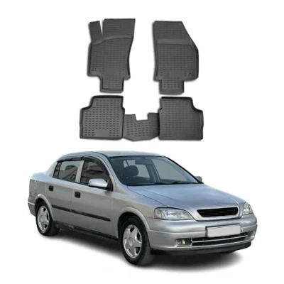 Abbildung von OMAC 5210444 Fußmattensatz Gummi, TPE (thermoplastischer Elastomer) 4 schwarz OPEL: Astra H Limousine