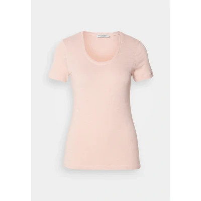 Abbildung von Marc O&#039;Polo DEEP Round NECK Twisted Tshirt basic, Damen, Größe: Small, Chalky peach