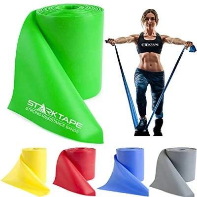 Abbildung von Starktape Resistance Bands Professional Rolle. Widerstandsbänder. Fitnessbänder Latexfreies elastisches. Perfekt für Heimtraining, Physiotherapie, Krafttraining, Yoga, Pilates