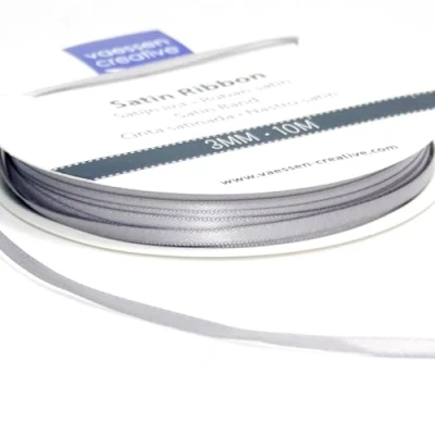 Abbildung von Vaessen Creative Satinband 3mmx100m Silber