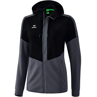Abbildung von Erima Damen Squad Trainings Jacke, schwarz/Slate Grey, 34