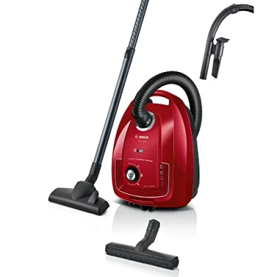 Abbildung von BOSCH Bodenstaubsauger &quot;BGD38RD1H&quot;, 600 W, mit Beutel, aus 30% recyceltem Kunststoff