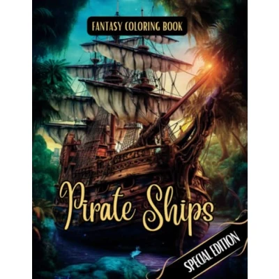 Abbildung von Fantasy Coloring Book Pirate Ships Special Edition: For Men and Women Images with White Black Backgrounds (Pirate Edition Books)